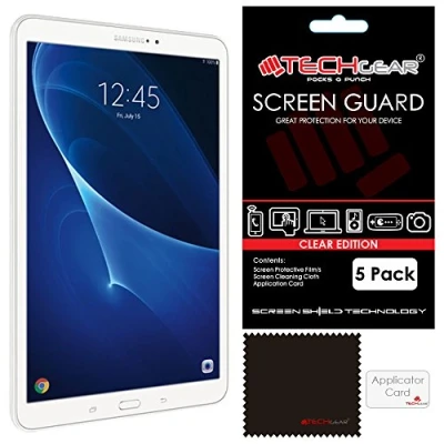 Image of TECHGEAR [Pack of 5] Screen Protectors Compatible with Samsung Galaxy Tab A 10.1 2018/2016 (SM T580 / SM T581 T585) Ultra Clear Lcd Protector Guard Covers