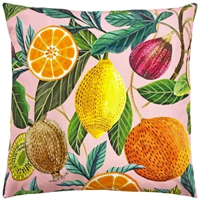 Image of Evans Lichfield Citrus Outdoor Cushion Cover, Multi, 43 x 43cm