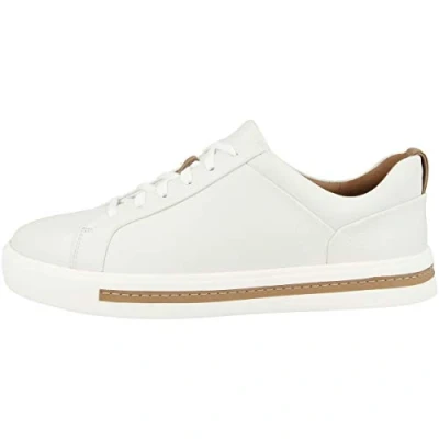 Image of Clarks Womens Un Maui Lace Derbys, White Leather, 5.5 UK