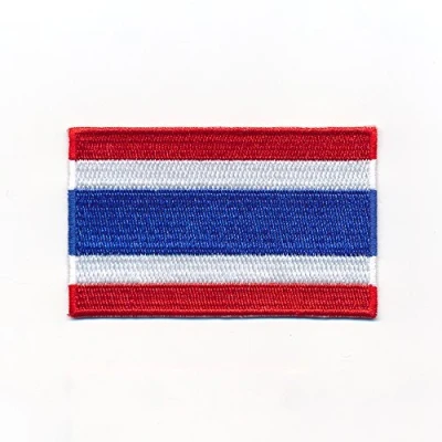 Image of 40 x 25 mm UK Flag Thailand Bangkok Sew On Badge/Iron Patch 0963 A