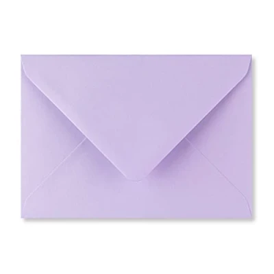 Image of C5 Coloured Envelopes for A5 Greeting Cards Wedding Invitations &amp; Crafts (162x229mm) Pack of 40 (Lilac)
