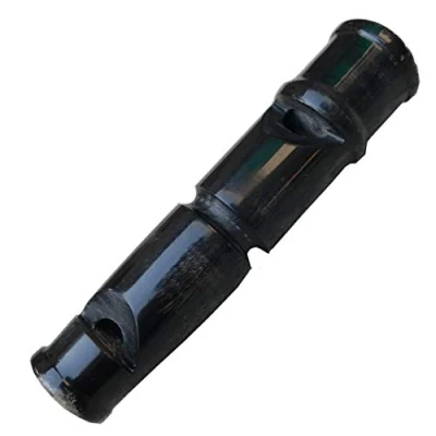 Image of H E Dog Whistle with Leather Strap Ideal for training Loud and far reaching Hunting Shooting Horn Trixie 2 Tone Buffalo