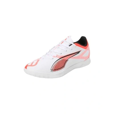Image of Puma Ultra 5 PLAY IT Indoor football boots, Men&#039;s, Size: 9, White/black/glowing red Textile/synthetics