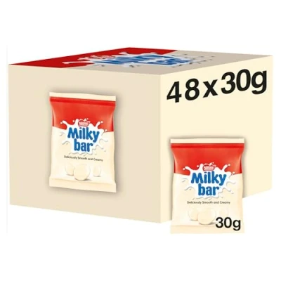 Image of Milkybar White Chocolate Buttons Bags, 48 x 30 g