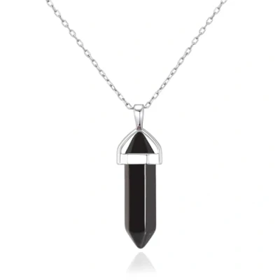 Image of Philip Jones Black Onyx Genuine Gemstone Necklace