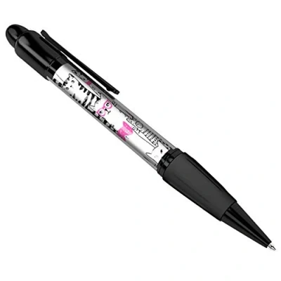 Image of DV DESIGN Cute Pink Cats Art Cover Print Black Ballpoint Pen Student #13046