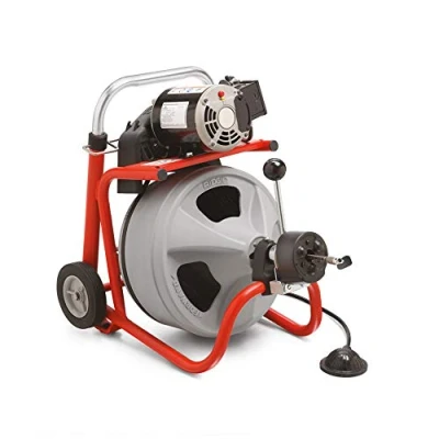 Image of RIDGID 28098 K 400 Drum Machine with Drain Cleaning Gloves, Autofeed Technology, C 32 IW 1⁄2 In x 75 ft (10 mm 23 M) Cable and T 260 Tool Set
