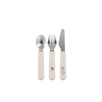 Image of Mepal Children’s Cutlery 3 Piece Set Mio, Children&#039;s Flatware, Child Friendly Utensils from 12 Months, Including Knife, Fork &amp; Spoon, of 3, Sunshine Rainbow