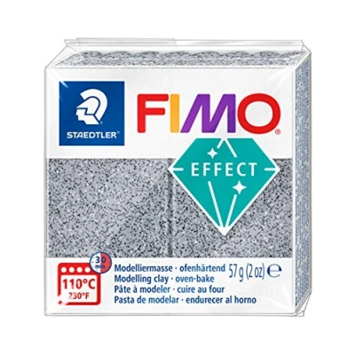 Image of STAEDTLER 8020 803 Fimo Effect Oven Hardening Polymer Modelling Clay, Granite, 57 g (1 Packung)