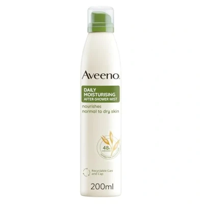 Image of Aveeno Daily Moisturising After Shower Mist, Formulated With Oats, Suitable For Sensitive Skin, Non Greasy Fast Absorbing Spray, Locks In Moisture 48h, 200ml