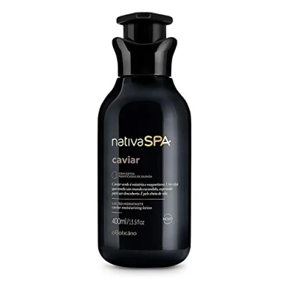 Image of Nativa Spa Caviar Body Lotion by O Boticario 30 Hours Of Hydration Loção Hidratante Fragranced Skin Moisturizer with Purified Quinoa Drops (13.5 fl oz)
