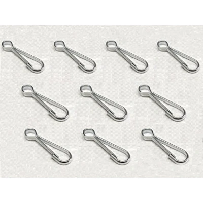 Image of X10 80MM Zinc Plated Simplex Hooks Dog Clip Lanyards Camping Craft Wim Wom
