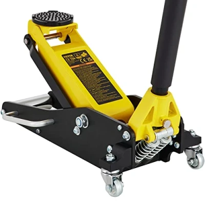 Image of VEVOR Floor Jack, 1.5 Ton Low Profile Aluminum And Steel Racing Jack With Dual Pistons Quick Lift Pump, Lifting Range 80 mm 365