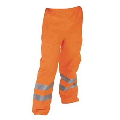 Image of Yoko Mens Hi Vis Waterproof Contractors Trousers/Pants (L) (Hi Orange)