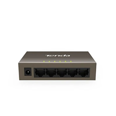 Image of Tenda Network Switch with 5 Ports, Desktop &amp; Wall mounting Design (10/100 Steel Switch)