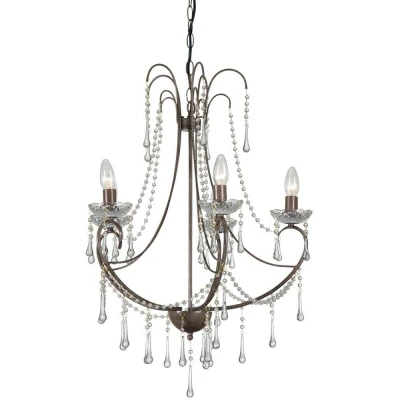 Image of Romance 5 Light Multi Arm Chandeliers Rust