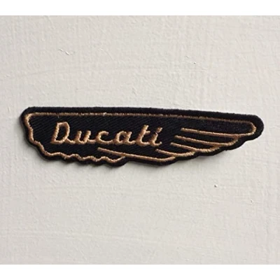 Image of Ducati Wing Logo Art Badge Large Iron on Sew Embroidered Patch