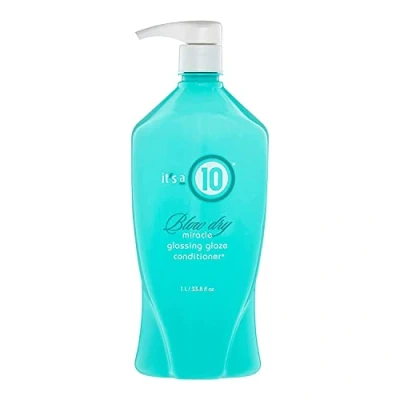 Image of It&#039;s a 10 Haircare Miracle Blow Dry Glossing Glaze Conditioner, Enhanced Shine, Restore Moisture, Daily Use, Natural Ingredients, 1 Litre