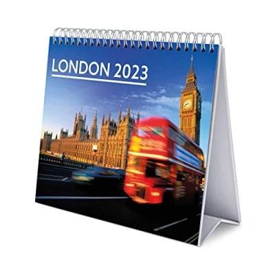Image of Grupo Erik London Calendar 2023 Desktop 7 x 8 inches / 18 20 cm Travel Desk 12 Month Planner