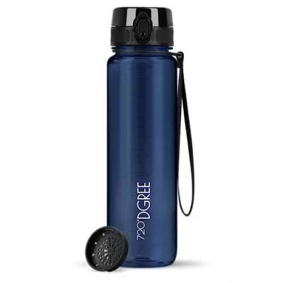 Image of 720DGREE Water Bottle 1l “uberBottle“ crystalClear +Sieve BPA Free Tritan, Leakproof, Reusable Drinking Sports for Men, Woman, Office, Gym, Fitness, Outdoor, Hiking, Cycling, Travel