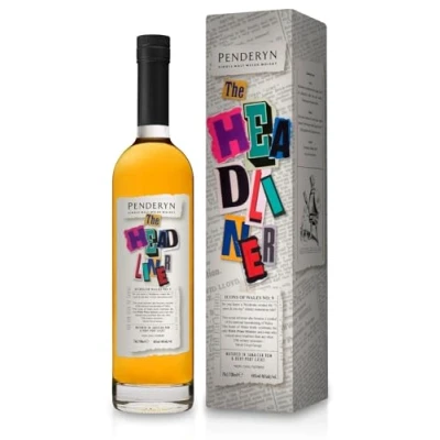 Image of Penderyn The Headliner, Single Malt Welsh Whisky, 70 cl, 46 Percent ABV, Icons of Wales Series 9