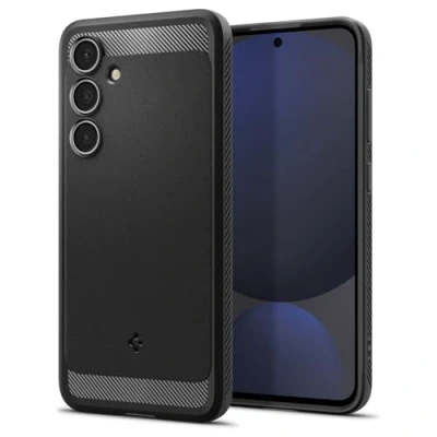 Image of Spigen Rugged Armor Phone Case for Samsung Galaxy S24 FE [Military Grade Drop Protection] Matte Black