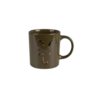 Image of Fox Green Camo Head Ceramic Mug Camping equipment