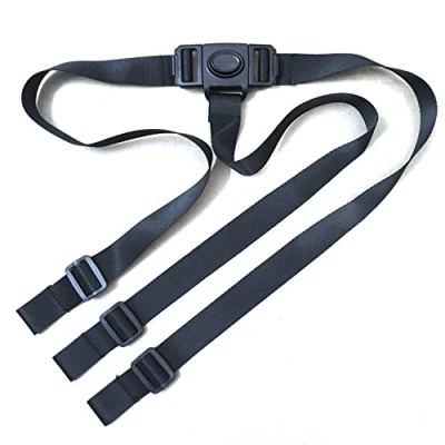 Image of ZARPMA Baby Safety Belt, 3 Point Harness for Child Kid Safe Strap IKEA Antilop High Chair (Black)