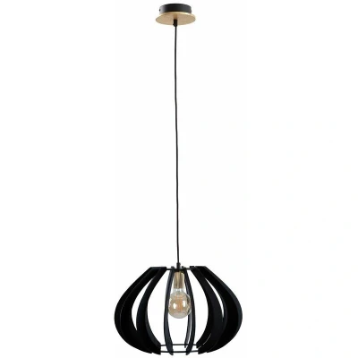 Image of Gemma Wire Frame Pendant Ceiling Light Black, Gold, 44.5cm, 1x E27