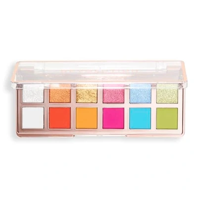 Image of Revolution, The Vibrant Icon Brights Palette, 12 Pigmented Cream, Matte &amp; Shimmer Makeup Shades, Blendable Compact Formula, Vegan Cruelty Free
