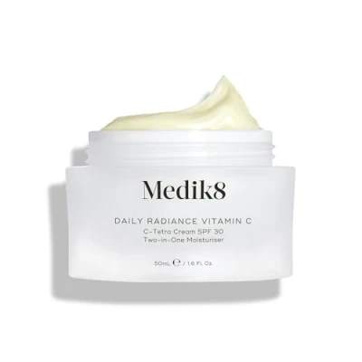 Image of Medik8 Daily Radiance Vitamin C 2 in 1 SPF &amp; Face Moisturiser Tetra Cream 30 Shields Skin Against Premature Signs of Ageing 50ml