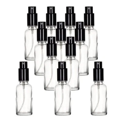 Image of YIZHAO 30ml Clear Glass Spray Bottle for Essential Oils, Small Empty Fine Mist Bottle, Cleaning, Aromatherapy, Cosmetic Sprays, Hair 12 Pcs