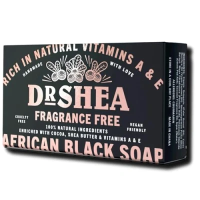 Image of Organic African Black Soap 100g Antibacterial Body Face &amp; Hand Wash Natural Vegan Dry Skin Psoriasis Authentic Raw from Ghana.