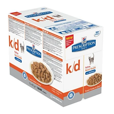Image of Hills Prescription Diet k/d Feline Salmon 12x85grams