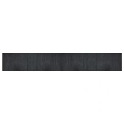 Image of vidaXL Grey Bamboo Rug 60 x 400 cm Anti slip Rectangular Carpet Runner for Living Room/Hallway Water Resistant Area Mat with Easy to Clean Design