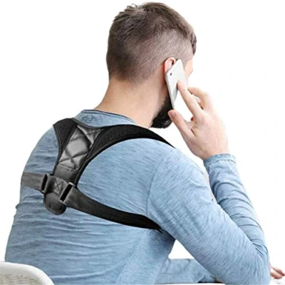 Image of Posture Corrector for Men and Women Comfortable Upper Back Brace, Adjustable Straightener Support Neck, &amp; Shoulder