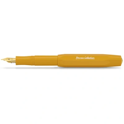Image of Kaweco COLLECTION Fountain Pen Honey I Premium with Steel Nib for Ink Cartridges in Yellow Exclusive 13 cm Nib: B (Broad)