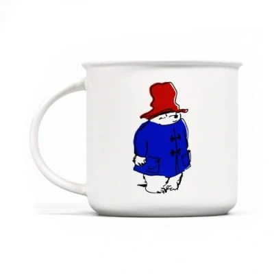 Image of Half Moon Bay Paddington Bear Enamel Mug 350ml Work Adventures of Gifts Coffee