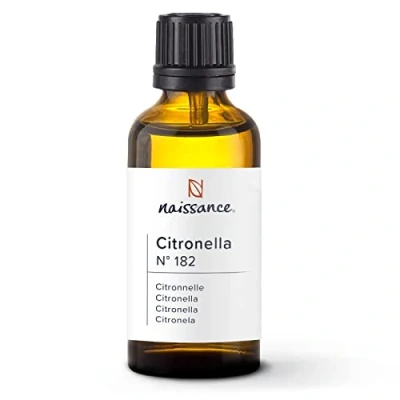 Image of Naissance Citronella Essential Oil (No. 182) 50ml Pure, Natural, and Undiluted for Aromatherapy, Massage Blend &amp; Diffusers Calming Refreshing Aroma