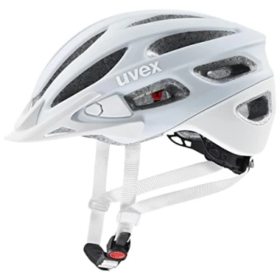 Image of uvex True cc Lightweight All Round Bike Helmet for Women Individual Fit Upgradeable with an LED Light Cloud White 52 55 cm