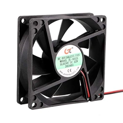 Image of sourcing map 80mm x 25mm 12V DC Cooling Fan Long Life Sleeve Bearing Computer Case