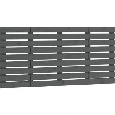 Image of vidaXL Wall Headboard Grey 146x3x63 cm Solid Wood Pine