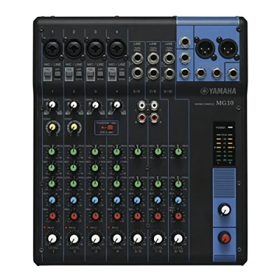 Image of Yamaha MG10 Mixing Console Compact mixer with 10 input channels and D PRE mic preamps