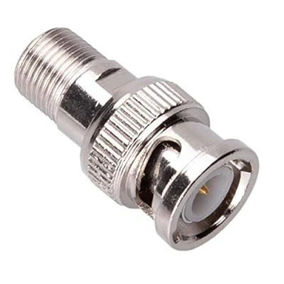 Image of BNC to F Connector, Screw on Type Female Male Plug Coax RF Adapter Jack, Coaxial Cable RG6 RG59 Coupler, Gender Convertor, Lead Wire Joiner for CCTV Camera, TV, PAL, DVR Socket Adaptor