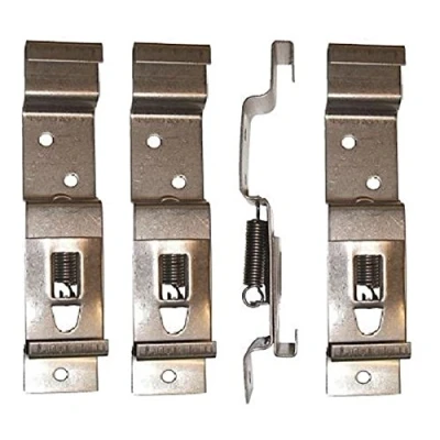 Image of leisure MART 4 x Trailer number plate clips or holders spring loaded stainless steel Pt no. LMX2104