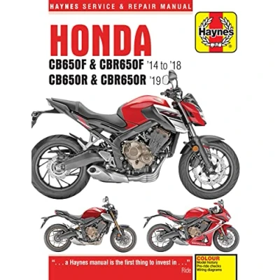 Image of Honda CB650F &amp; CBR650F,CB650R CBR650R (14 19) Haynes Repair Manual (Paperback)