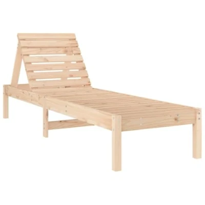 Image of vidaXL Sun Lounger 199.5x60x74 cm Solid Wood Pine