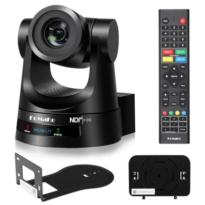 Image of FoMaKo NDI Camera AI Auto Tracking 20x Optical Zoom HDMI PTZ for Church Worship Education Events,PoE 1080P 60FPS (KN20A Pro) (NDI 6 &amp; HX3 Certified)