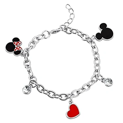 Image of Disney Minnie and Mickey Multicoloured Enamel Costume Charm bracelet BH00228RL 65