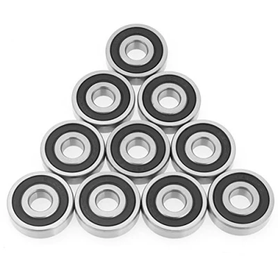 Image of Hilitand 10 Pcs 10x30x9mm Mini Steel Ball Bearings 6200 2RS Double Side Rubber Sealed Deep Groove for 10mm Shaft Rod Projects
